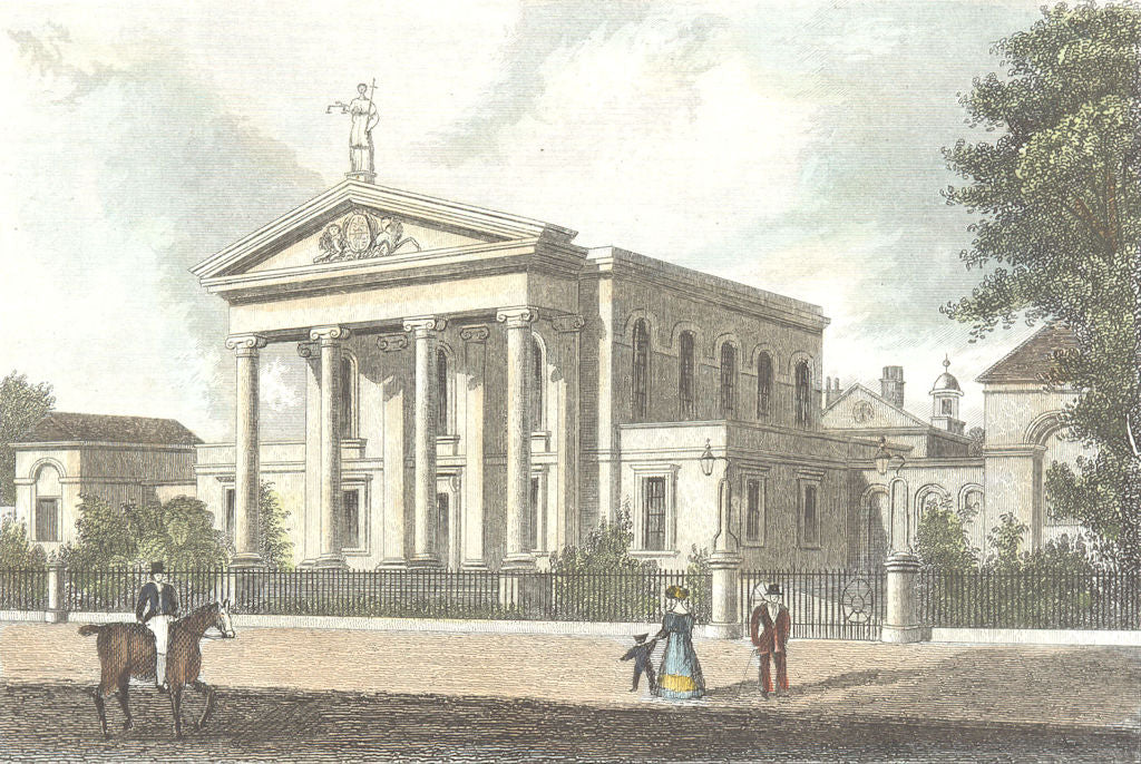 YORKS. Ct House, Beverley, E. DUGDALE 1835 old antique vintage print picture